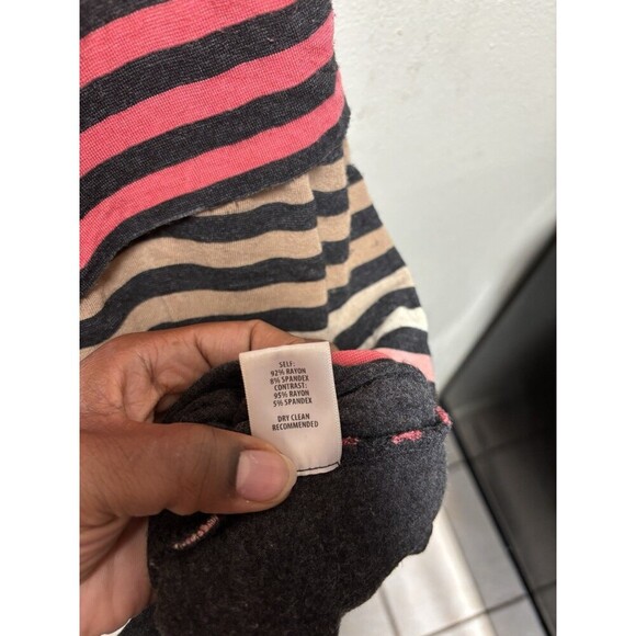 Bailey 44 Anthropologie Striped Knit Column Dress S Midi Tiered Scoop Bodycon - Picture 6 of 9